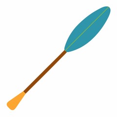 Isolated kayaking paddle equipment vector graphic on white background