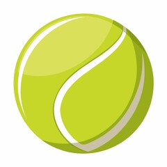 Tennis ball illustration isolated vector graphic on white background