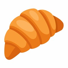 Delicious croissant bakery pastry baked goods food on white background