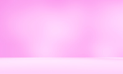 Obraz premium Empty pink colour room studio with sunlight effect shadow on the floor and wall for product presentation. Minimal backdrop design. Cosmetic, beauty and fashion showroom. Summer background mock up.