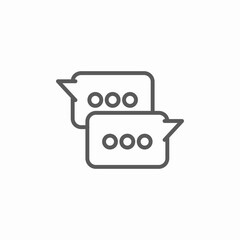 chat bubble arrows icon sign vector