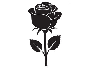 ROSE FLOWER SILHOUETTE
