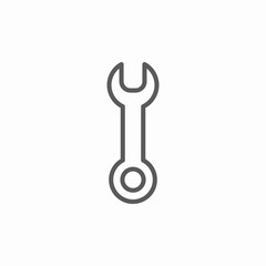combo wrench icon sign vector