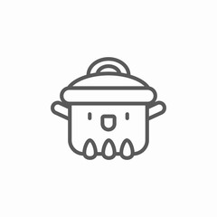 cooking pot icon sign vector