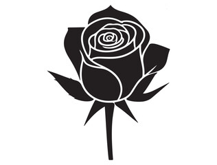 ROSE FLOWER SILHOUETTE