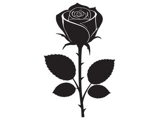 ROSE FLOWER SILHOUETTE