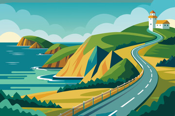 landscape with road