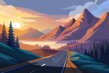 road in mountains
