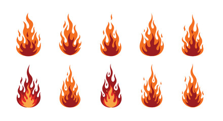Flames Collection Creative Burning Fire Images For Graphic Design Elements
