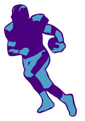  joueur football americain usa silhouette