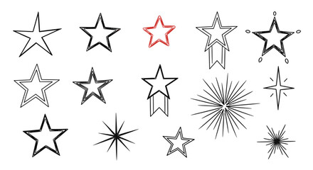Obraz premium Diverse Star Shapes A Comprehensive Collection for Artistic Designs