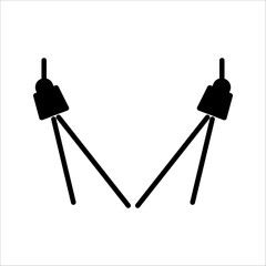 spotlights Icon Symbol isolated white background. vector illustration. color editable.