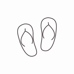 pair of flip-flops icon sign vector