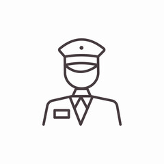 pilot uniform figure icon sign vector