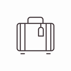 travel suitcase tag icon sign vector