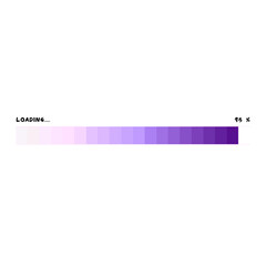 Modern Progress Bar. Purple Gradient Loading Indicator with Percentage for UI and UX Design.