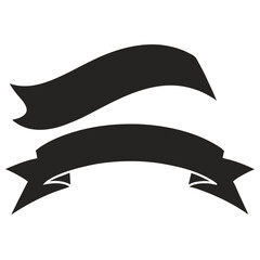 Obraz premium silhouette ribbon on white background