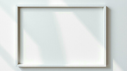 Blank Frame, Minimalist Design: A sleek, empty frame on a clean wall. Perfect for your message or art. 
