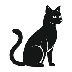 cat silhouette - vector icon