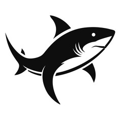 Silhouette of a Shark – Vector Graphic