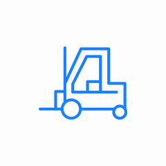 Naklejka premium forklift warehouse icon sign vector