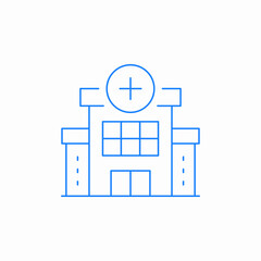 hospital building icon sign vector