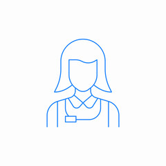 maid staff icon sign vector