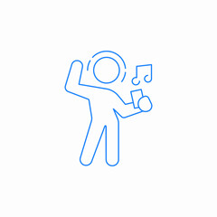 music dancing icon sign vector