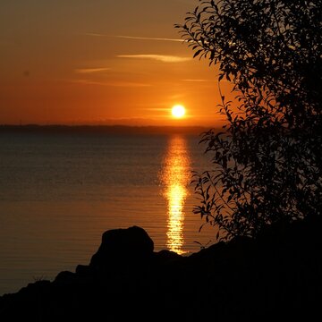 sunset on the lake