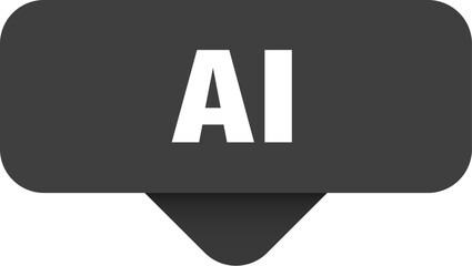 ai sticker. ai sign on transparent background