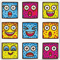 colorful--square-cartoon-faces--vibrant--expressiv (22).eps