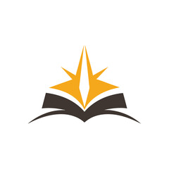 minimalist clear spark of knowledge icon logo
