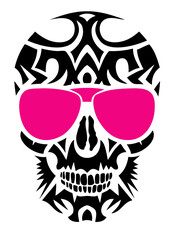 Tete de mort tribal lunette soleil cool