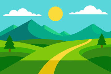 Obraz premium landscape with mountains