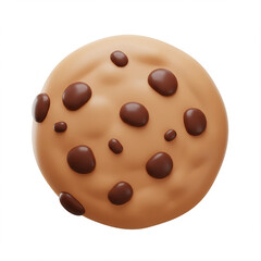 Fototapeta premium Chocolate chip cookie isolated