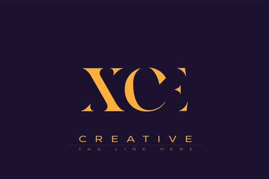 XCE abstract letter logo design. This logo is designed by three abstract letters.
