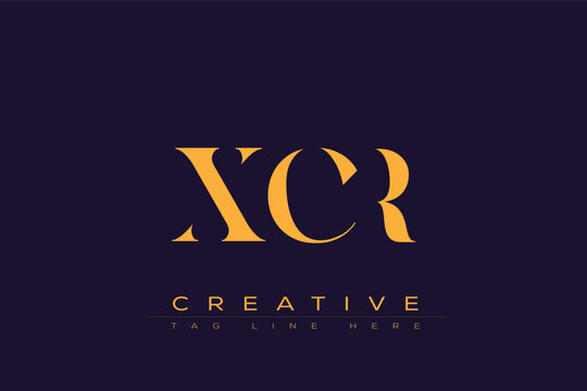 XCR abstract letter logo design. This logo is designed by three abstract letters.