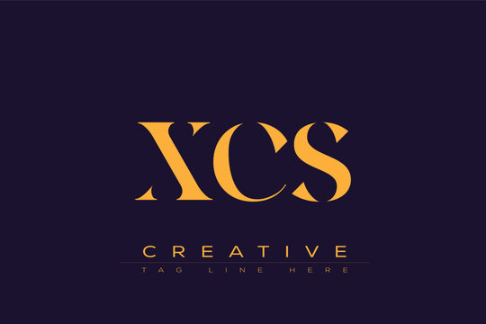 XCS abstract letter logo design. This logo is designed by three abstract letters.