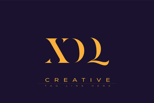 XDQ abstract letter logo design. This logo is designed by three abstract letters.