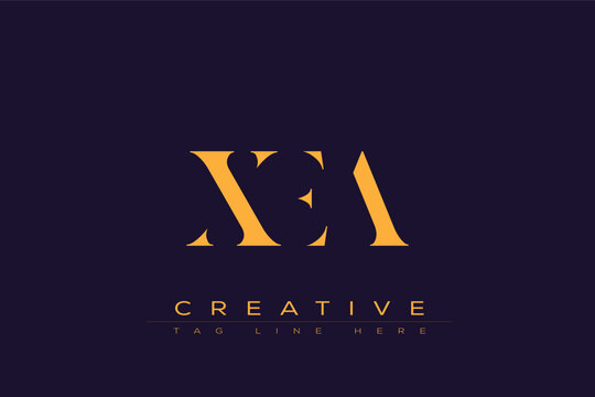 XEA abstract letter logo design. This logo is designed by three abstract letters.