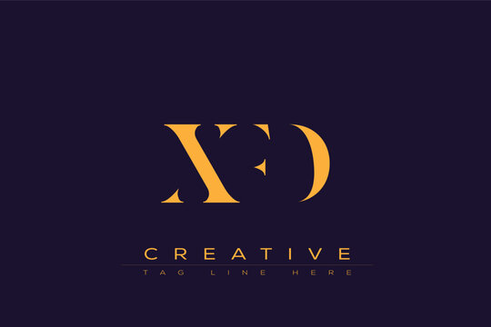 XFD abstract letter logo design. This logo is designed by three abstract letters.