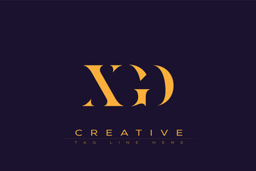 XGD abstract letter logo design. This logo is designed by three abstract letters.