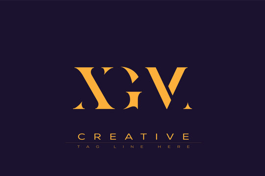 XGM abstract letter logo design. This logo is designed by three abstract letters.