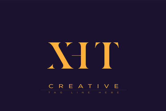 XHT abstract letter logo design. This logo is designed by three abstract letters.