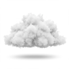 White cumulus cloud isolated on white background