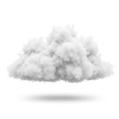 White fluffy cloud isolated on white background