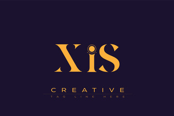 XIS abstract letter logo design. This logo is designed by three abstract letters.