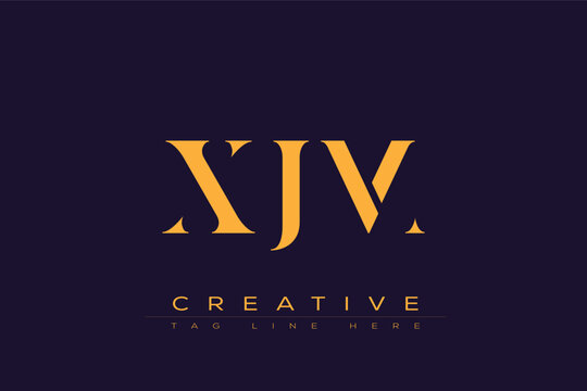 XJM abstract letter logo design. This logo is designed by three abstract letters.