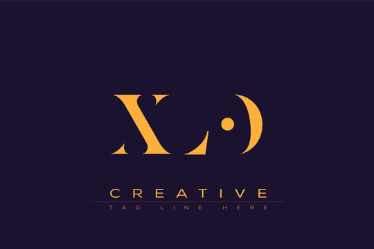 XLO abstract letter logo design. This logo is designed by three abstract letters.
