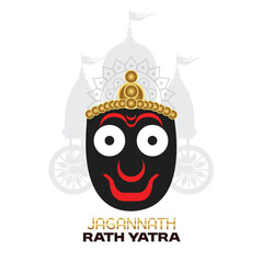 Jagannath Rath Yatra Celebration with Lord Jagannath's Face